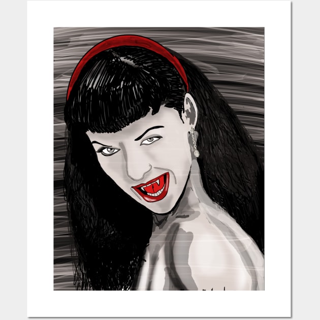 Vampire Bettie Wall Art by TL Bugg